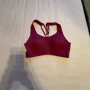 Women's Strappy Sports Bra - Burgundy